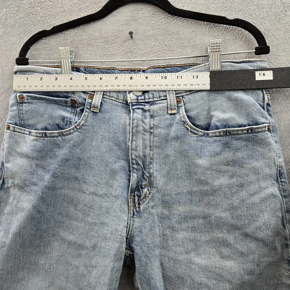 Levi's 502 Men Jeans 34X34 Light Blue Denim Relaxed Taper Fit 25
